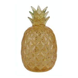 Glitter Pineapple Squishy — Gold Flake Maltose Stress Toy