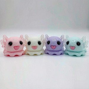 Pastel Axolotl Squishy Set — Four Colour Slow Rising Axolotls
