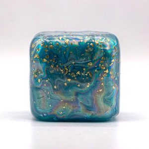 Aurora Ice Cube Squishy — Iridescent Slow Rising Square