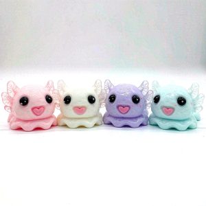 Pastel Axolotl Squishy Set — Four Colour Slow Rising Axolotls